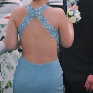 Light blue prom dress